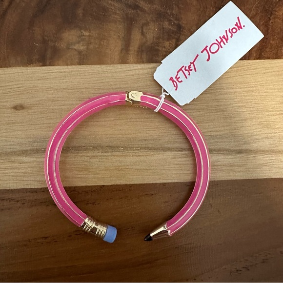 Betsey Johnson Teacher School Pink Pencil Bracelet NwT - Picture 2 of 5